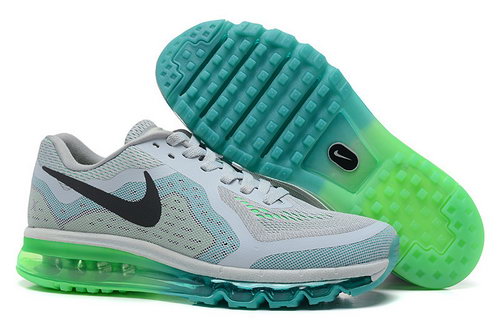 Nike Nike Air Max 2014 Men Grey Green Black Shoes Outlet Store